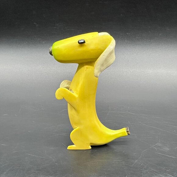 Enesco Home Grown Banana Dog Dachshund Figurine Anthropomorphic Resin Kitsch - Picture 2 of 11